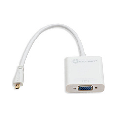 Syba Multimedia Micro Hdmi To Vga Cable Adapter, White C (SYADA31045)