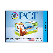 PCI Brand Compatible Ricoh 821073 821108 Cyan Toner Cartridge 21000 Page Yield For Ricoh Spc430/spc431/spc440/spc440dn/spc430a Made In The Usa (821073PCI)