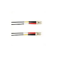 Black Box Om3 50/125 Multimode Fiber Optic Patch Cable - Ofnp Plenum, Lc To Lc, Black, 1-m (3.2-ft.), Gsa, Taa, Non-returnable/non-cancelable (FOCMP1001MLCLCBK)