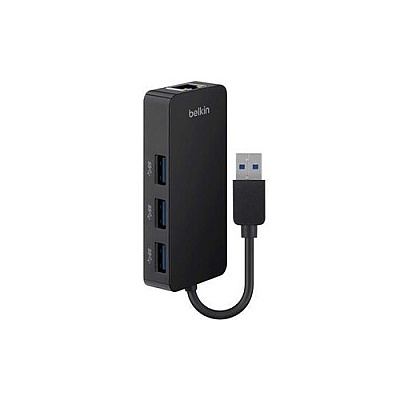 Belkin Usb 3.0 3-port Hub With Gigabit Ethernet (B2B128TT)