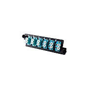Leviton 6-lc-dx-12-fiber Adapter Panel, Aqua (HDFPLCD12LC)
