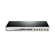 D-Link 12-port 10gbase-t Web Smart Switch Including 8 10gbase-t Ports, 2 10g Sfp+ Ports, And 2 10gbase-t/sfp+ Combo Ports (DXS121012TC)
