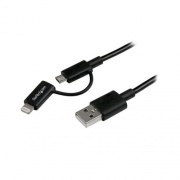 StarTech 1m Ligthning Or Micro Usb To Usb Cable (LTUB1MBK)