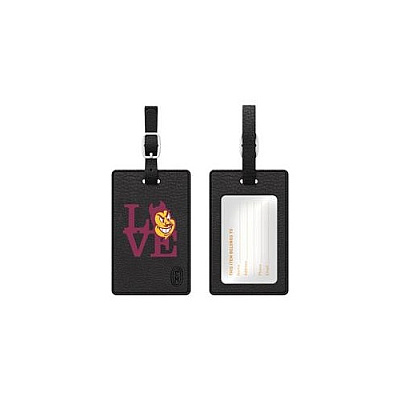 Centon Electronics Black Leather Love V1 Bag Tag Arizona St (S1CBTASU02A)