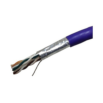Weltron 1000ft Purple Cat6 550mhz Stranded Stp C (T2404L6PASHPL)