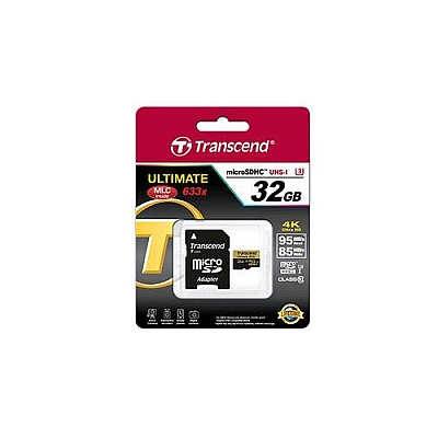 Transcend 32gb Microsdhc Uhs-i U3 Mlc 633x Mlc (TS32GUSDU3)