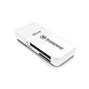 Transcend Usb 3.0 Sd / Micro Sd Card Reader, White (TSRDF5W)