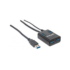 Manhattan - Strategic 4 Port Usb 3.0 Hub Ac/bus (162302)