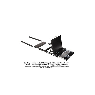 Black Box 19" Lcd Console Drawer With 16-port Catx Kvm Switch, Gsa, Taa (KVT419A16CATX)