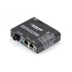 Black Box Fast Ethernet Hardened Temperature Switch-(2) 10/100-mbps Copper Rj45,(1) 100-mbps Multimode Fiber, 850nm, 2km, Mtrj, 220v Ac-power, Gsa, Taa (LBH100AE-H-MT)