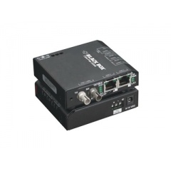 Black Box Fast Ethernet (100-mbps) Extreme Temperature Switch-(2) 10/100-mbps Copper Rj45, (1) 100-mbps Multimode Fiber, 850nm, 2km, St, 12v Dc-power, Gsa, Taa (LBH100A-P-ST-12)