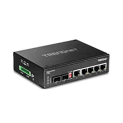 Trendnet 6-port Hardened Industrial Gigabit Switch (5 Gigabit / 1 Shared Sfp / 1 Dedicated Sfp) (TIG62)