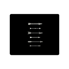 Centon Electronics Otm Black Mouse Pad, Shooting White Arr (OPMPV1BMHIP19)