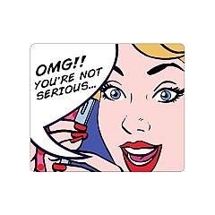 Centon Electronics Otm Pop Prints White Mouse Pad, Lady Luc (OPMPV1WMPOP01)