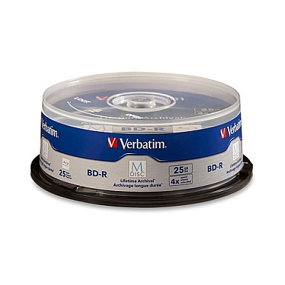 Verbatim , M Disc, Bd-r 25gb 4x, 25/pk (VER98909)