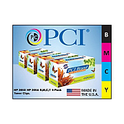PCI Brand Remanufactured Hp 305x Ce411x Bmcy 4-pk Toner Bundle For Hp Color Laserjet Pro 300, Pro 400 M451 Pro M375 Pro M451 Pro M475 Made In Usa (CE411XPCI)