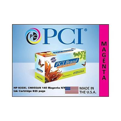 PCI Brand Remanufactured Hp 933xl Cn055an Magenta Inkjet Cartridge 825 Page Yield For Hp 6060/6100/6600/6700/7610/7612 Made In Usa (CN055ANPCI)
