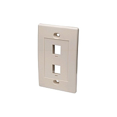 Intellinet 2 Outlet Ivory Wall Plate (162838)