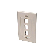 Intellinet 3 Outlet Ivory Wall Plate (162944)