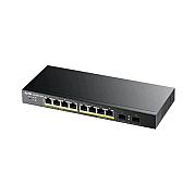 Zyxel Gs1900-10hp - Fanless 8 Port Gbe Poe+ L2 Web Managed Switch (77w) W/2 Sfp Uplink Ports (GS190010HP)