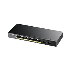 Zyxel Gs1900-10hp - Fanless 8 Port Gbe Poe+ L2 Web Managed Switch (77w) W/2 Sfp Uplink Ports (GS190010HP)