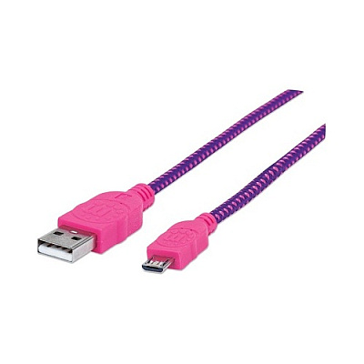 Manhattan - Strategic 6 Ft Braided Micro-usb Cable (purple) (394031)