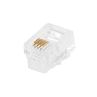 Monoprice Rj11 6p4c Plug Flat Stranded 50pcs/bag (7268)