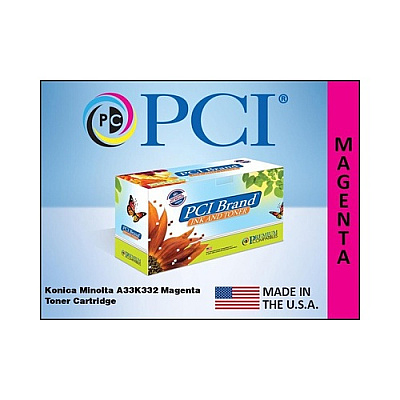 PCI Brand Konica Minolta Tn512m Tn514m A9e8330 A33k332 Magenta Toner Cartridge 26k Yield For Konica-minolta Bizhub C454, C554, C554e, C458, C558, C658 (A33K332PCI)