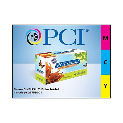PCI Brand Eco-friendly Reman Canon Cl211xl 2975b001 Color Ink Cartridge - Canon Pixma Mp480, Mp490, Mx320, Mx330, Mx340, Mx350, Mx410, Ip2700, Ip2702 (CL211XLPCI)