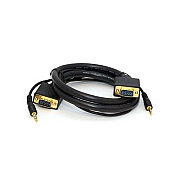 Monoprice Vga Hd15 M/m Cable W/audio 3ft (556)