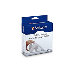 Verbatim Cd/dvd Paper Sleeves Clear Window 100pk (VER49976)