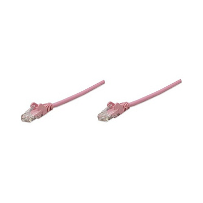Intellinet 25 Ft Pink Cat6 Snagless Patch Cable (392815)