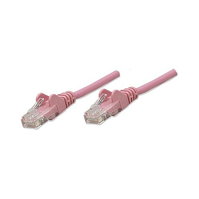 Intellinet 3 Ft Pink Cat5e Snagless Patch Cable (453066)