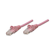 Intellinet 50 Ft Pink Cat5e Snagless Patch Cable (453127)