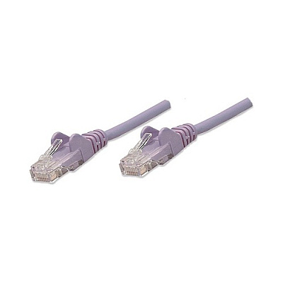 Intellinet 0.5 Ft Purple Cat5e Snagless Patch Cable (453424)