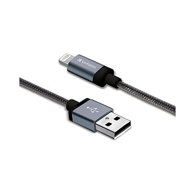 Verbatim Lightning Cable 11 In. Braided Black (99215)