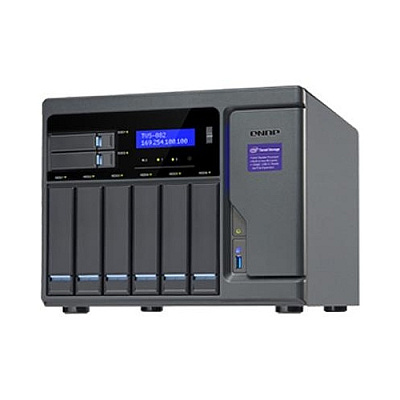 QNap High Performance 8 Bay (6+2) Nas (TVS882I38GUS)