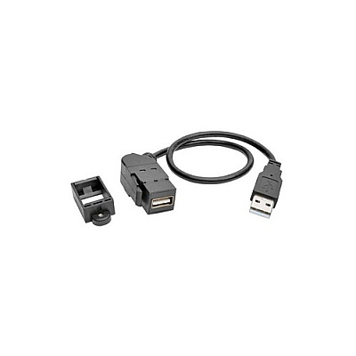 Tripp Lite 1ft Usb Extension Cable Pm Angled M/f (U024001KPABK)