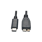 Tripp Lite USB 3.1 Gen 2 (10 Gbps) Cable, USB Type-C (USB-C) to USB 3.0 Micro-B (M/M), 3 ft (U426003G2)