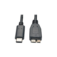 Tripp Lite USB 3.1 Gen 2 (10 Gbps) Cable, USB Type-C (USB-C) to USB 3.0 Micro-B (M/M), 3 ft (U426003G2)