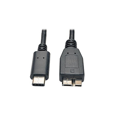 Tripp Lite USB 3.1 Gen 2 (10 Gbps) Cable, USB Type-C (USB-C) to USB 3.0 Micro-B (M/M), 3 ft (U426003G2)