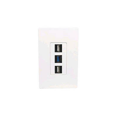Tripp Lite 3-port Single-gang Keystone Wallplate (N080103)