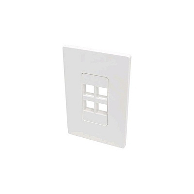 Tripp Lite 4-port Single-gang Keystone Wallplate (N080104)