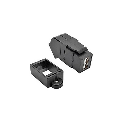 Tripp Lite Usb Panel Mount Coupler Angled Black F/f (U060000KPABK)