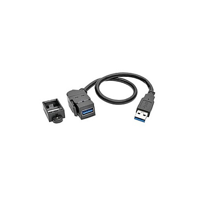 Tripp Lite 1ft Usb Keystone Extension Cable Angled (U324001KPABK)