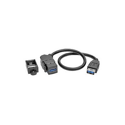 Tripp Lite 1ft Keystone Coupler Cable Angled F/f (U325001KPABK)