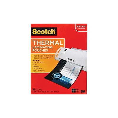 3M Thermal Pouches, Letter Size (TP385450)