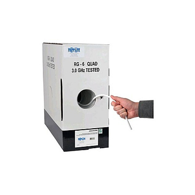 Tripp Lite 1000ft Shield Coax Cable Rg6/u Cmr White (A22401KWH)