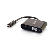 C2G Usb-c To Vga+usb-c Charging Black (29533)