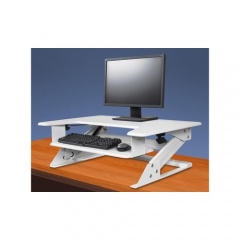 Kantek Sit To Stand Desktop Workstation, White (STS900W)